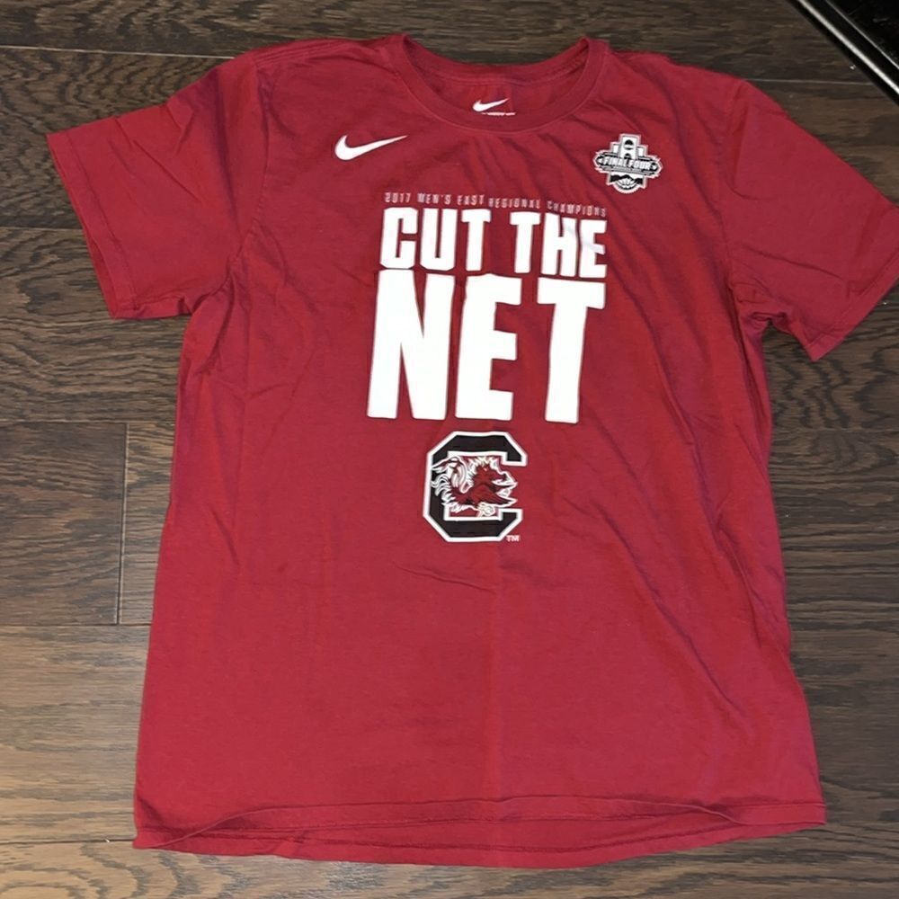 Cut the net 2017 South Carolina Gamecocks Nike Garnet Tee T-Shirt L men’s unisex